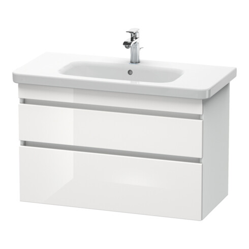 Duravit Meuble sous-lavabo DuraStyle 93x44,8 cm, blanc brillant/blanc mat, 2 tiroirs, suspendu