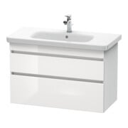 Duravit Meuble sous-lavabo DuraStyle 93x44,8 cm, blanc brillant/blanc mat, 2 tiroirs, suspendu