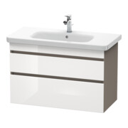 Duravit Meuble sous-lavabo DuraStyle 93x44,8 cm, blanc hg/b ma, 2 tiroirs, suspendu