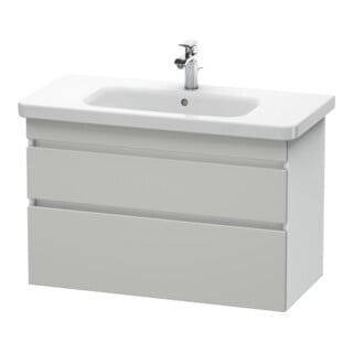 Duravit Meuble sous-lavabo DuraStyle 93x44,8 cm, blanc mat/gris, 2 tiroirs, suspendu