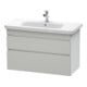 Duravit Meuble sous-lavabo DuraStyle 93x44,8 cm, blanc mat/gris, 2 tiroirs, suspendu-1