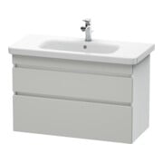 Duravit Meuble sous-lavabo DuraStyle 93x44,8 cm, blanc mat/gris, 2 tiroirs, suspendu