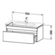Duravit Meuble sous lavabo DuraStyle 93x44,8 cm, blanc œuf/blanc, 1 tiroir, suspendu
