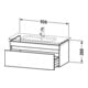 Duravit Meuble sous-lavabo DuraStyle 93x44,8 cm, blanc oeuf mat, 1 tiroir, suspendu-5