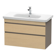 Duravit Meuble sous lavabo DuraStyle 93x44,8 cm, blanc œuf/mat, 2 tiroirs, suspendu