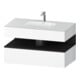 Duravit Meuble sous lavabo encastré Qatego 100x55x60cm, gris m/blanc m, Kon-WTU, B-1