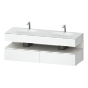 Duravit Meuble sous-lavabo encastré Qatego 160x55x60 cm, Kon-WTU, B, blanc mat/blanc ma