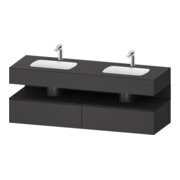 Duravit Meuble sous-lavabo encastré Qatego 160x55x60cm, Kon-WTU, gris m/Gr ma