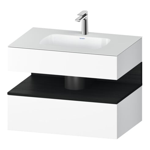 Duravit Meuble sous-lavabo encastré Qatego 80x55x60 cm, blanc brillant, console