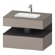 Duravit Meuble sous-lavabo encastré Qatego 80x55x60 cm, gris m/ba ma, console-1