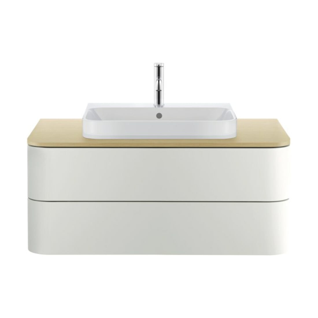Duravit Meuble sous-lavabo Happy D.2 Plus 100x55 cm, f K, 2 tiroirs, f AWT, No blanc mat