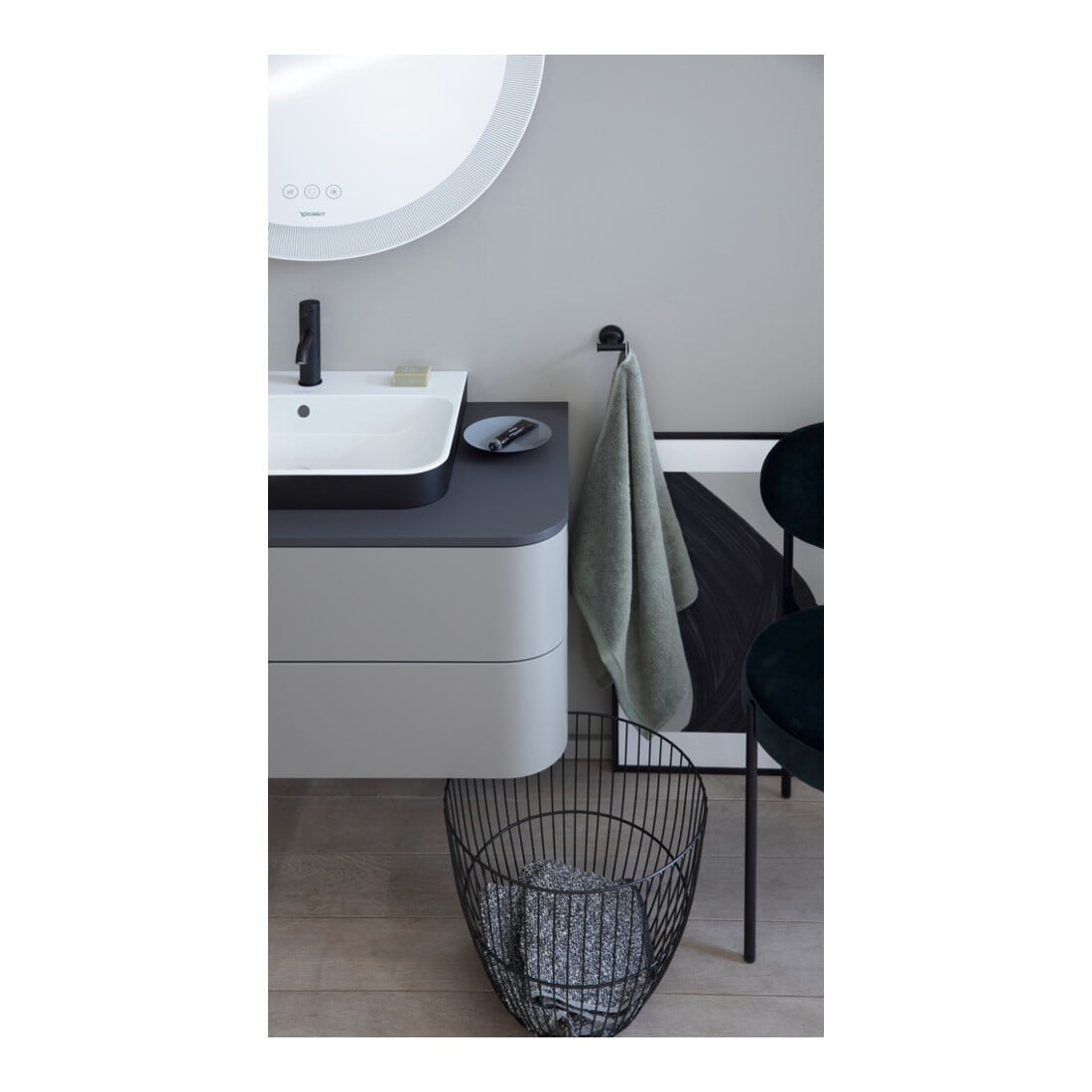 Duravit Meuble sous lavabo Happy D.2 Plus 100x55 cm, f K, 2 tiroirs, f MWT, gs, st-g m