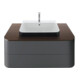 Duravit Meuble sous-lavabo Happy D.2 Plus 100x55 cm, gris mat, 2 tiroirs, pour MWT-2