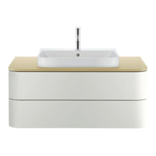 Duravit Meuble sous lavabo Happy D.2 Plus 100x55 cm, pour K, 2 tiroirs, pour MWT, gris, sans miroir