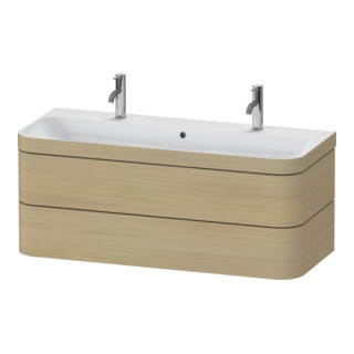 Duravit Meuble sous-lavabo Happy D.2 Plus 117,5x49 cm, 1 tiroir, 2 coulissants, méditerranée