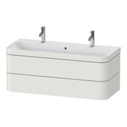 Duravit Meuble sous-lavabo Happy D.2 Plus 117,5x49 cm, 1 tiroir, 2 portes, nordique blanc mat