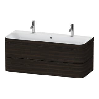 Duravit Meuble sous-lavabo Happy D.2 Plus 117,5x49 cm, 1 tiroir HL, 2 portes, noyer geb.