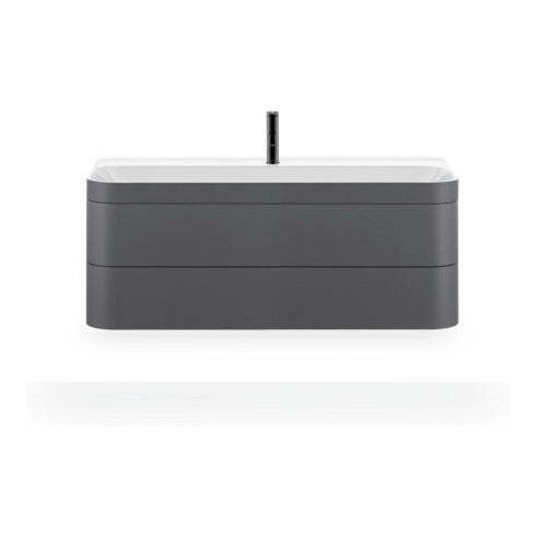 Duravit Meuble sous-lavabo Happy D.2 Plus 117,5x49 cm, 2 tiroirs, 1 HL, graphite mat