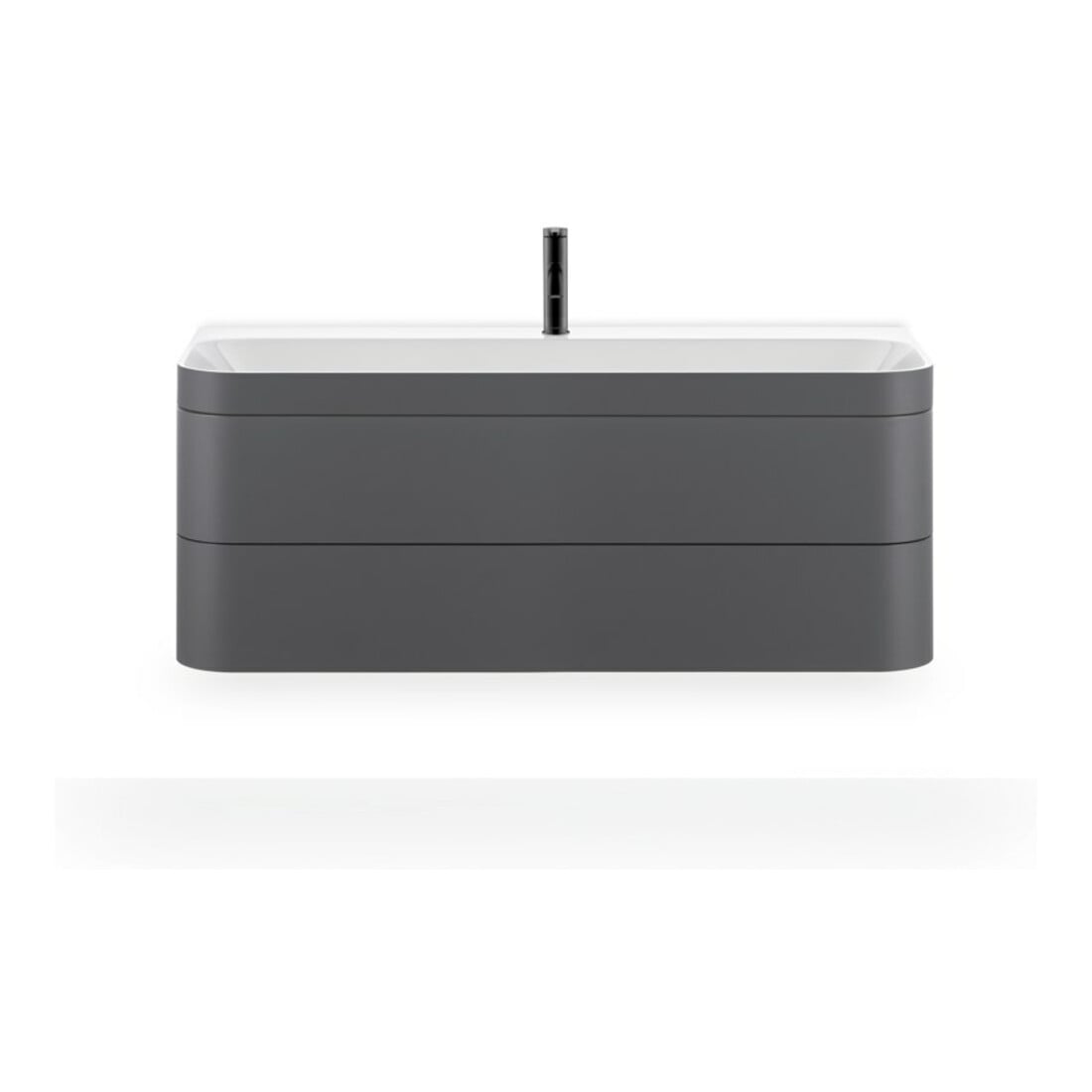 Duravit Meuble sous-lavabo Happy D.2 Plus 117,5x49 cm, 2 tiroirs, 1 HL, graphite mat