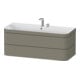 Duravit Meuble sous lavabo Happy D.2 Plus 117,5x49 cm, 2 tiroirs, 2 poignées, gris pierre mat