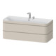 Duravit Meuble sous-lavabo Happy D.2 Plus 117,5x49 cm, 2 tiroirs, 2 poignées, taupe mat-1