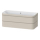 Duravit Meuble sous-lavabo Happy D.2 Plus 117,5x49 cm, 2 tiroirs, sans poignée, taupe mat-1