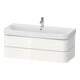 Duravit Meuble sous lavabo Happy D.2 Plus 117,5x49 cm, blanc brillant, 2 tiroirs-1