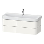 Duravit Meuble sous lavabo Happy D.2 Plus 117,5x49 cm, blanc brillant, 2 tiroirs