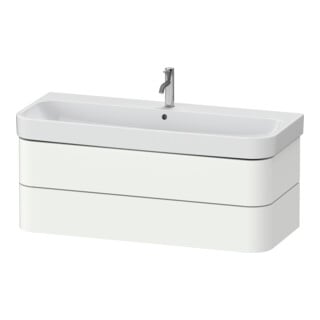 Duravit Meuble sous lavabo Happy D.2 Plus 117,5x49 cm, blanc satin, 2 tiroirs