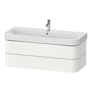Duravit Meuble sous-lavabo Happy D.2 Plus 117,5x49 cm, blanc super mat, 2 tiroirs