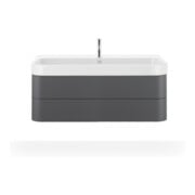 Duravit Meuble sous lavabo Happy D.2 Plus 117,5x49 cm, graphite mat, 2 tiroirs