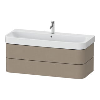 Duravit Meuble sous lavabo Happy D.2 Plus 117,5x49 cm, lin, 2 tiroirs