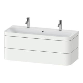 Duravit Meuble sous-lavabo Happy D.2 Plus 117,5x49cm, 1 porte, 2 tiroirs, blanc mat