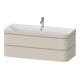 Duravit Meuble sous-lavabo Happy D.2 Plus 117,5x49cm, 2 tiroirs, 1 HL, tau mat-1