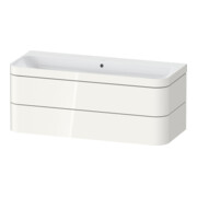 Duravit Meuble sous-lavabo Happy D.2 Plus 117,5x49cm, 2 tiroirs, sans trou, blanc brillant