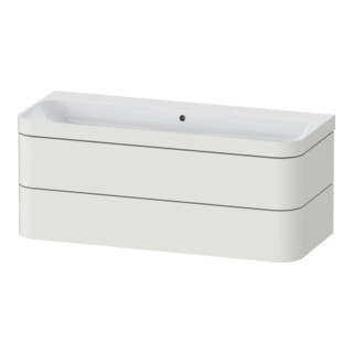 Duravit Meuble sous-lavabo Happy D.2 Plus 117,5x49cm, 2 tiroirs, sans trou robinet, blanc mat nord
