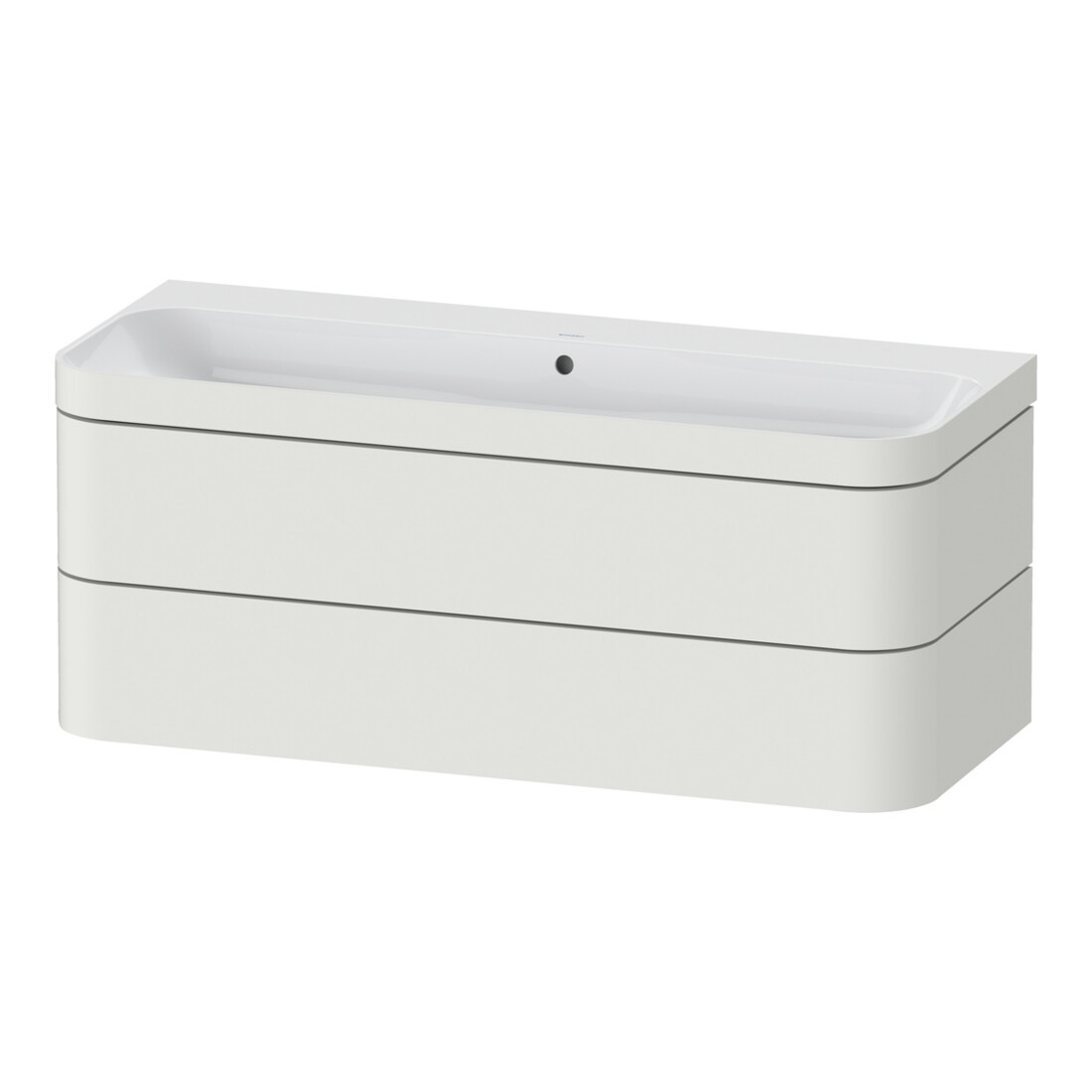 Duravit Meuble sous-lavabo Happy D.2 Plus 117,5x49cm, 2 tiroirs, sans trou robinet, blanc mat nord
