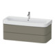 Duravit Meuble sous-lavabo Happy D.2 Plus 117,5x49cm, gris pierre mat, 2 tiroirs-1