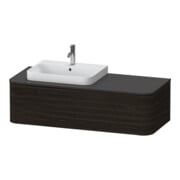 Duravit Meuble sous-lavabo Happy D.2 Plus 130x55 cm, 1 tiroir, AWT, B gauche, noyer satiné-1