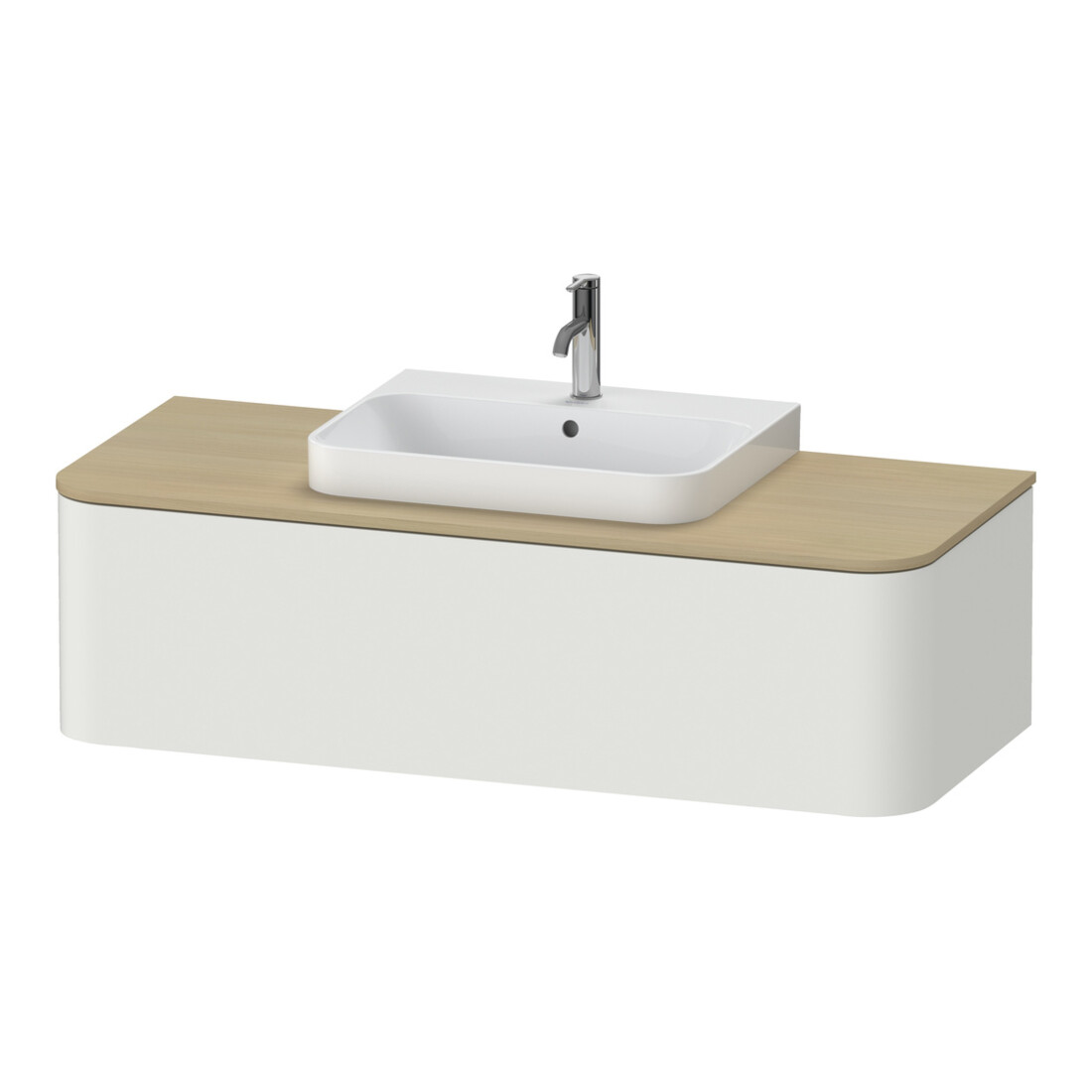 Duravit Meuble sous-lavabo Happy D.2 Plus 130x55 cm, 1 tiroir, blanc mat