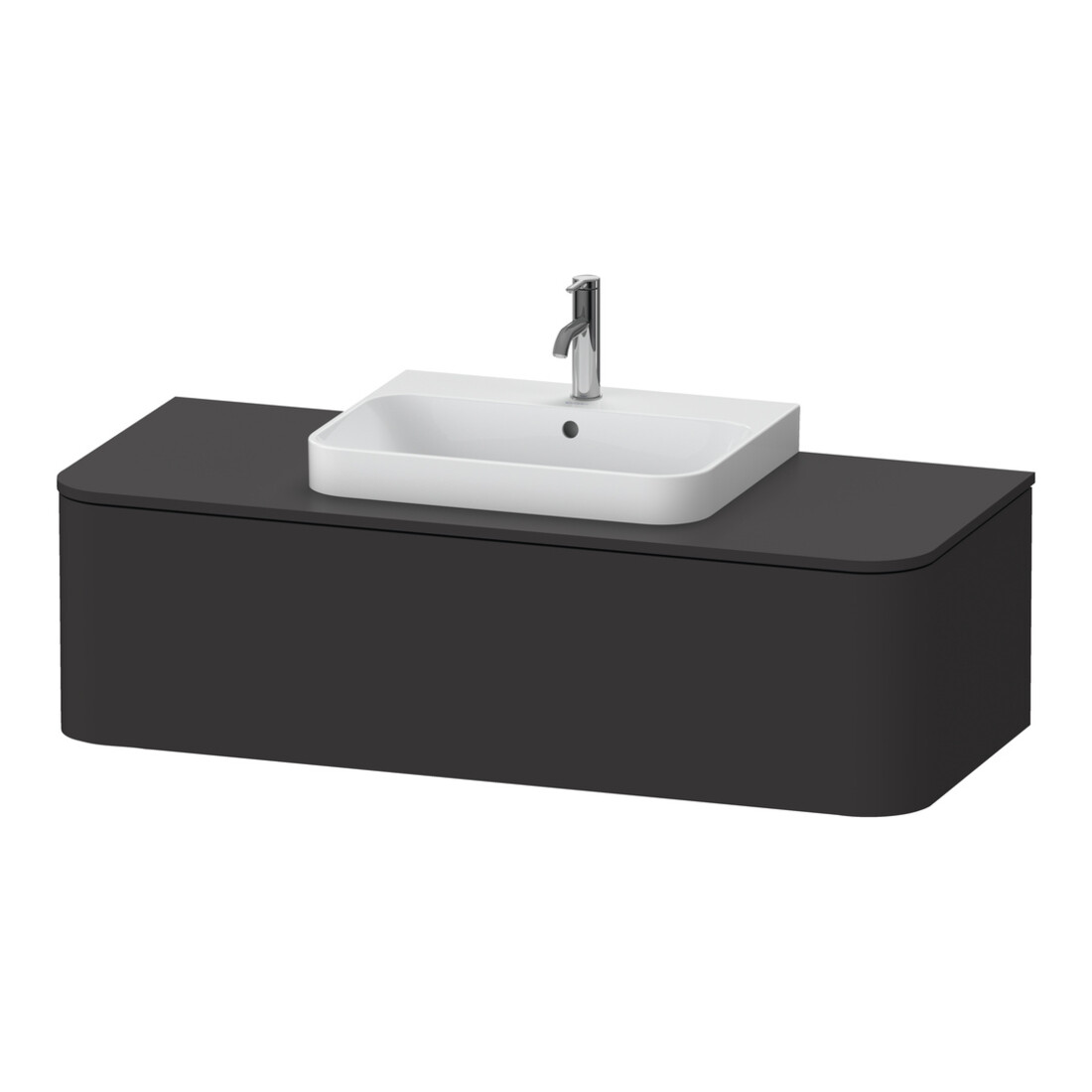 Duravit Meuble sous lavabo Happy D.2 Plus 130x55 cm, 1 tiroir, f AWT, B mit., gris mat