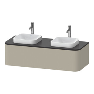 Duravit Meuble sous lavabo Happy D.2 Plus 130x55 cm, 1 tiroir, taupe mat