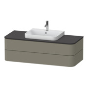 Duravit Meuble sous lavabo Happy D.2 Plus 130x55 cm, 2 tiroirs, gris pierre mat