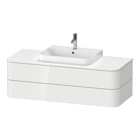 Duravit Meuble sous-lavabo Happy D.2 Plus 130x55 cm, 2 tiroirs, noyer, pour vasque à poser