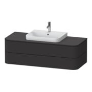 Duravit Meuble sous-lavabo Happy D.2 Plus 130x55 cm, 2 tiroirs, plan vasque mat graphite