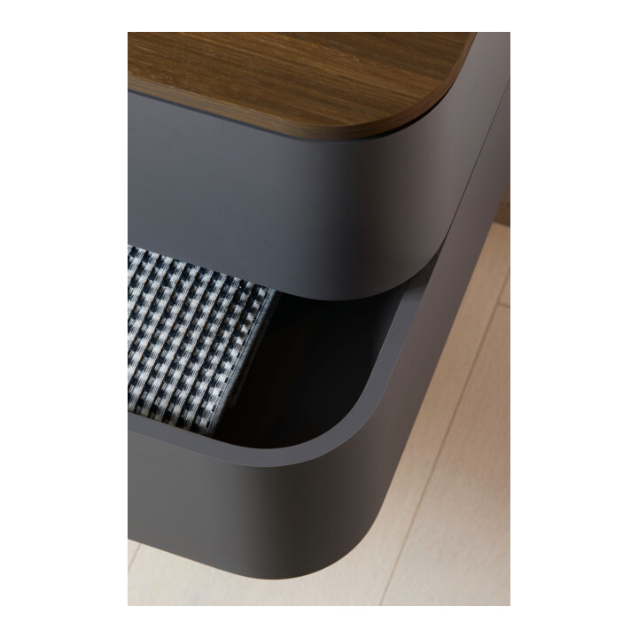 Duravit Meuble sous-lavabo Happy D.2 Plus 130x55 cm, 2 tiroirs, plan vasque mat graphite
