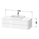 Duravit Meuble sous-lavabo Happy D.2 Plus 130x55 cm, 2 tiroirs, plan vasque mat graphite