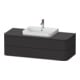 Duravit Meuble sous-lavabo Happy D.2 Plus 130x55 cm, 2 tiroirs, pour vasque à poser, graphite mat-1