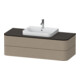 Duravit Meuble sous-lavabo Happy D.2 Plus 130x55 cm, 2 tiroirs, pour vasque à poser, lin-1