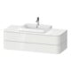 Duravit Meuble sous-lavabo Happy D.2 Plus 130x55 cm, 2 tiroirs, pour vasque à poser, Medit. Ei
